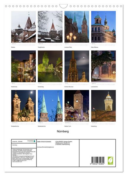 Produktbild: N&uuml;rnberg (Wandkalender 2026 DIN A3 hoch), CALVENDO Monatskalender