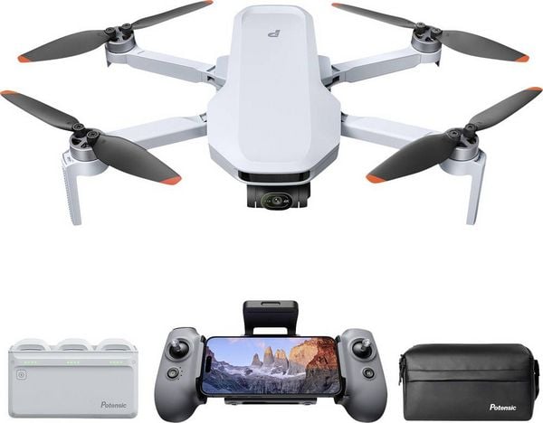 Potensic ATOM 2 Fly More Combo Quadrocopter RtF Kameraflug, GPS-Funktion Grau