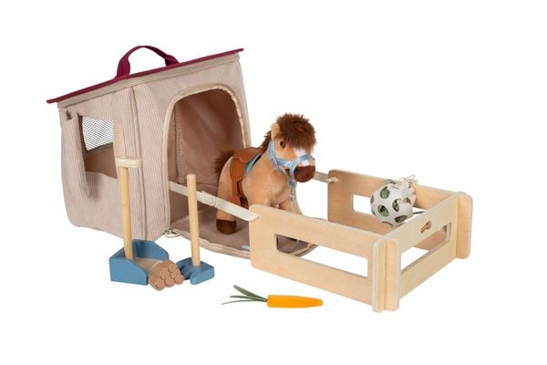 Produktbild: Spielset Pferd mit Stall und Zubeh&ouml;r in der Tasche