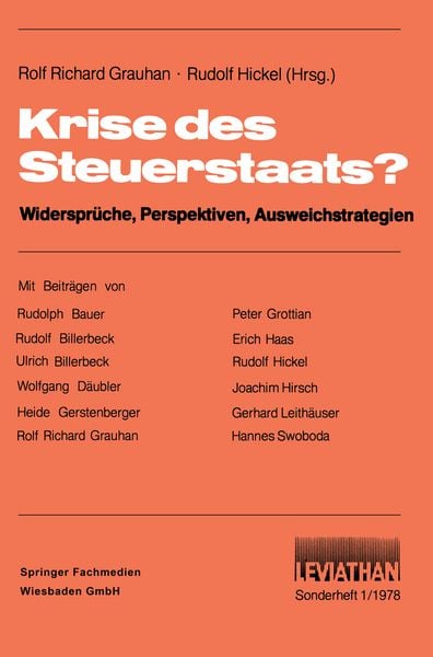 Produktbild: Krise des Steuerstaats?
