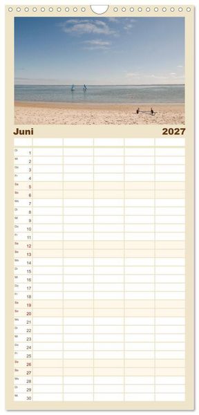 Produktbild: Familienplaner 2027 - Sylt-Momente mit 5 Spalten (Wandkalender, 21 x 45 cm) CALVENDO