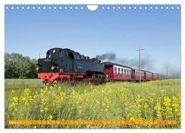 Produktbild: Dampfeisenbahnen in Deutschland (Wandkalender 2026 DIN A4 quer), CALVENDO Monatskalender