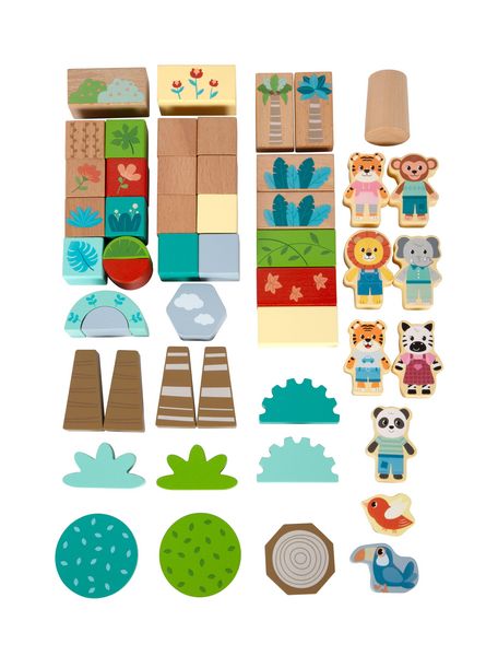 Produktbild: Holzbausteine "Jungle Friends"