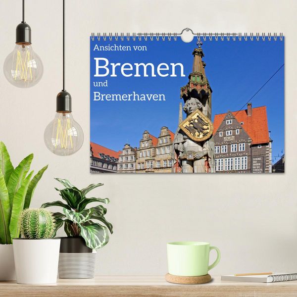 Produktbild: Ansichten von Bremen und Bremerhaven (Wandkalender 2026 DIN A4 quer), CALVENDO Monatskalender
