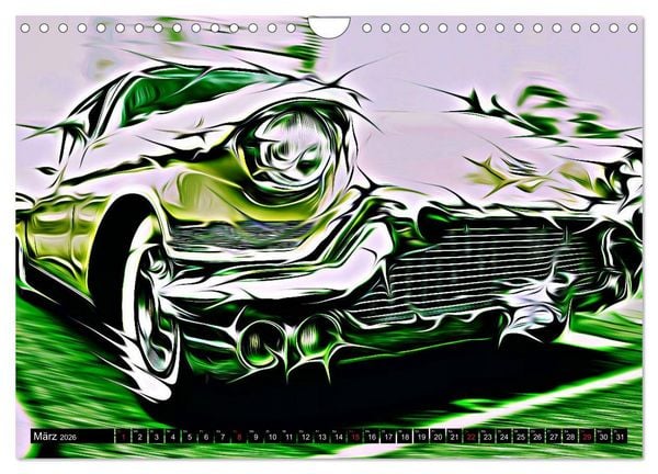 Produktbild: Automobil Voiture Car (Wandkalender 2026 DIN A4 quer), CALVENDO Monatskalender