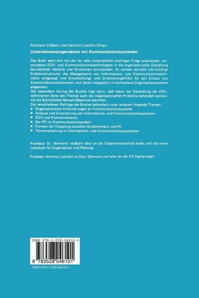 Produktbild: Unternehmensorganisation mit Kommunikationssystemen