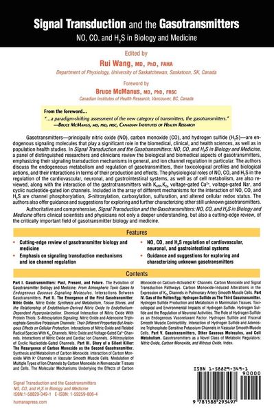 Produktbild: Signal Transduction and the Gasotransmitters