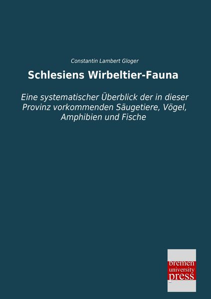 Produktbild: Schlesiens Wirbeltier-Fauna