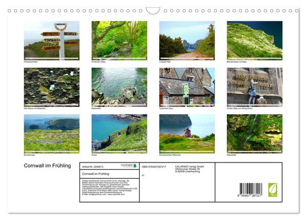 Produktbild: Cornwall im Fr&uuml;hling (Wandkalender 2026 DIN A3 quer), CALVENDO Monatskalender