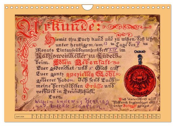 Produktbild: Gru&szlig; aus L&uuml;beck (Wandkalender 2026 DIN A4 quer), CALVENDO Monatskalender