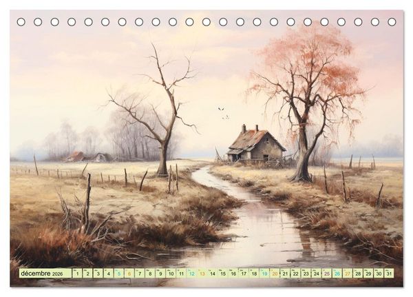 Produktbild: Une vie &agrave; la campagne (Calendrier de bureau 2026 DIN A5 vertical), CALVENDO calendrier mensuel