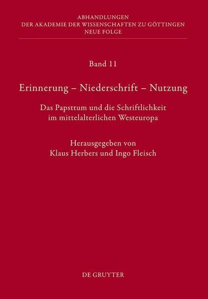 Produktbild: Erinnerung - Niederschrift - Nutzung
