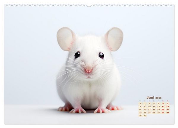 Produktbild: Wei&szlig;e Tierwelt (Wandkalender 2026 DIN A2 quer), CALVENDO Monatskalender