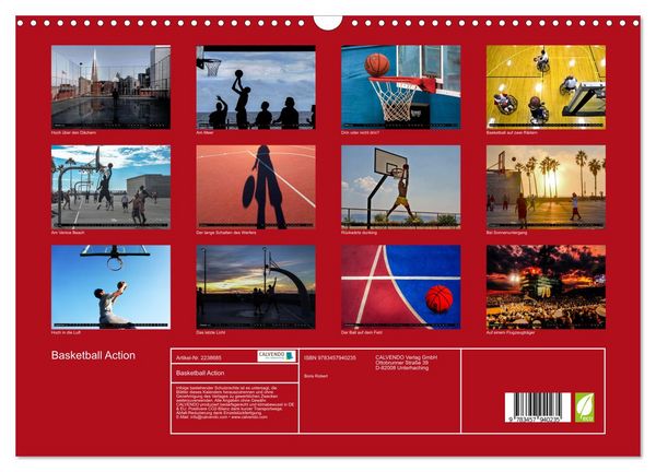 Produktbild: Basketball Action (Wandkalender 2026 DIN A3 quer), CALVENDO Monatskalender