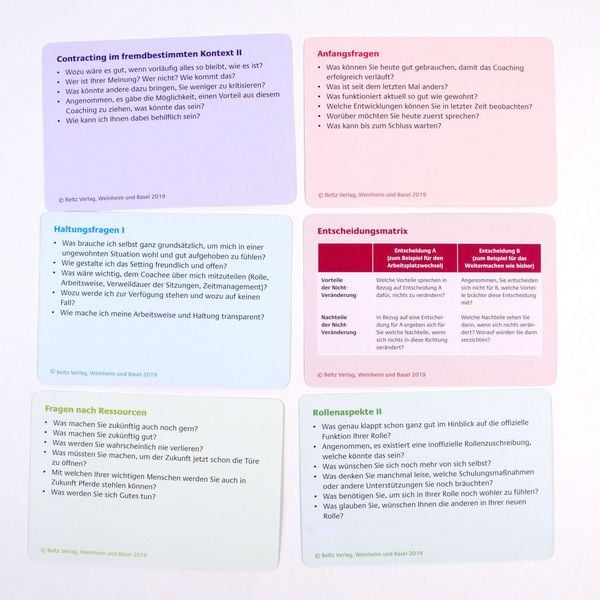 Produktbild: Kartenset Fragetechnik f&uuml;r systemisches Coaching