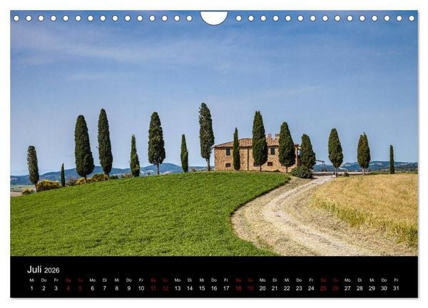 Produktbild: Toskana 2026 (Wandkalender 2026 DIN A4 quer), CALVENDO Monatskalender