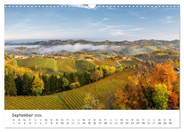 Produktbild: S&uuml;dsteiermark365 (Wandkalender 2026 DIN A3 quer), CALVENDO Monatskalender