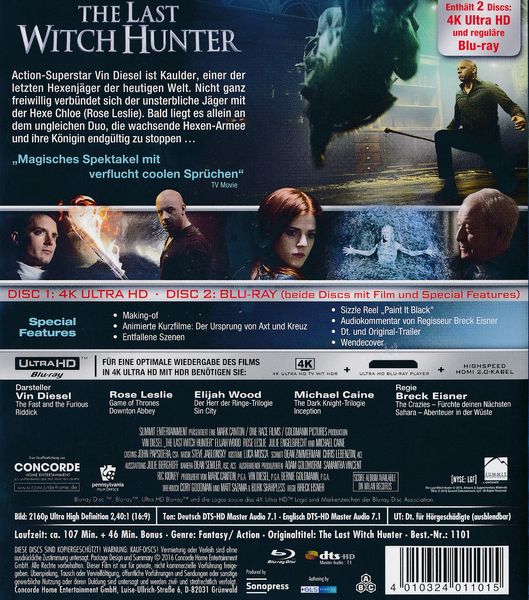 Produktbild: The Last Witch Hunter (4K Ultra HD) (+ Blu-ray)