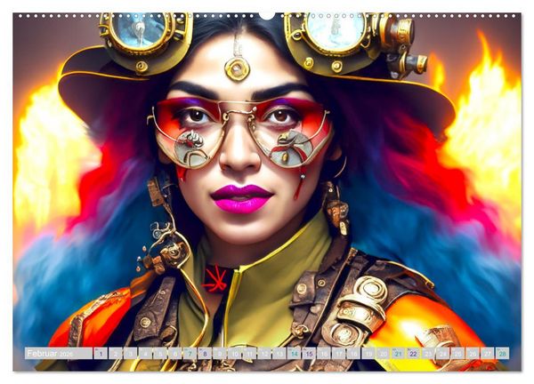 Produktbild: Starke Frauen - Steampunk Lebenswelten (Wandkalender 2026 DIN A2 quer), CALVENDO Monatskalender