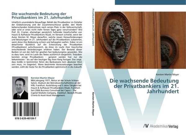 Produktbild: Die wachsende Bedeutung der Privatbankiers im 21. Jahrhundert