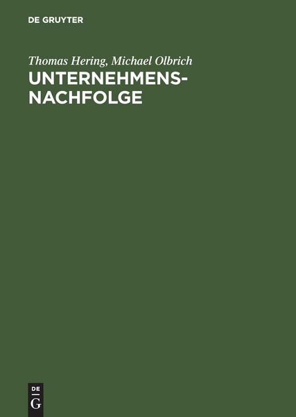 Produktbild: Olbrich, M: Unternehmensnachfolge