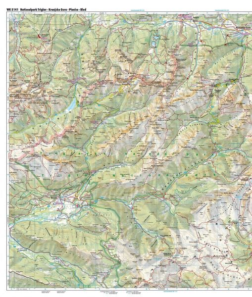Produktbild: WK 5141 Nationalpark Triglav - Kranjska Gora - Planica - Bled, Wanderkarte 1:35.000