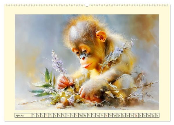 Produktbild: Orang-Utans. Verspielt und voller Lebensfreude (hochwertiger Premium Wandkalender 2027 DIN A2 quer), Kunstdruck in Hochglanz