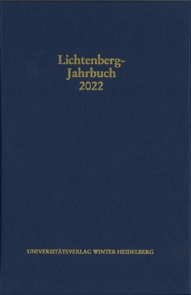 Produktbild: Lichtenberg-Jahrbuch 2022