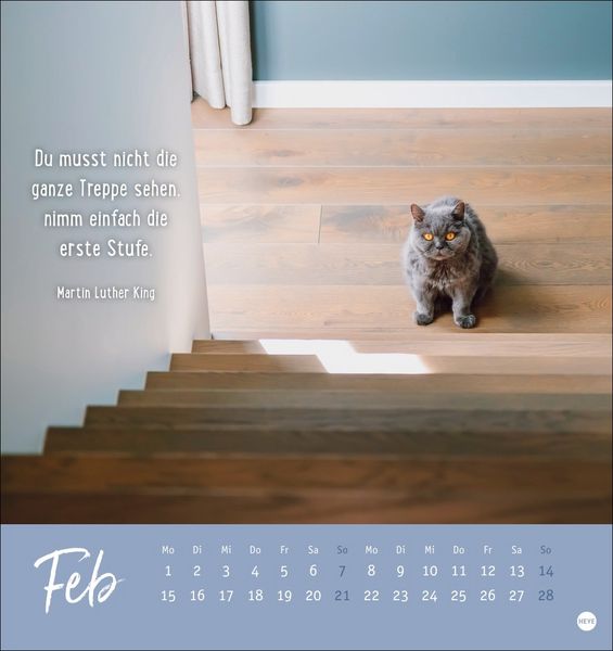 Produktbild: Never give up! Postkartenkalender 2027 - Durchhalten. Denn alles wird gut.