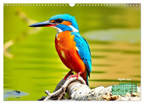 Produktbild: Leuchtend farbenfrohe V&ouml;gel (Wandkalender 2026 DIN A3 quer), CALVENDO Monatskalender