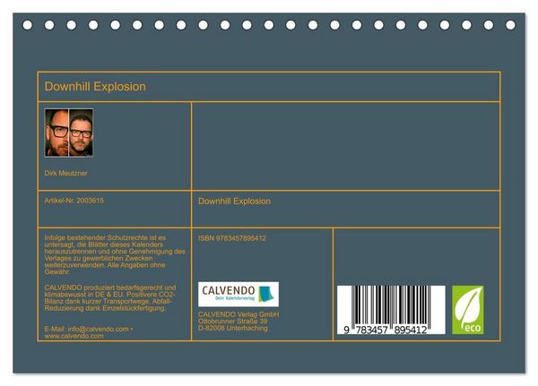 Produktbild: Downhill Explosion (Tischkalender 2026 DIN A5 quer), CALVENDO Monatskalender