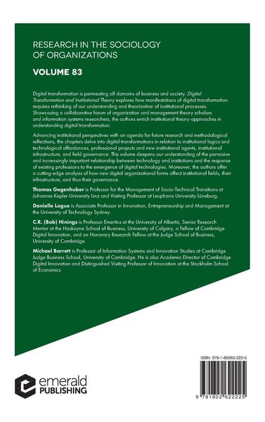 Produktbild: Digital Transformation and Institutional Theory