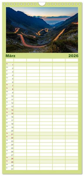 Produktbild: Familienplaner 2026 - Mein Sch&ouml;nes Rum&auml;nien mit 5 Spalten (Wandkalender, 21 x 45 cm) CALVENDO