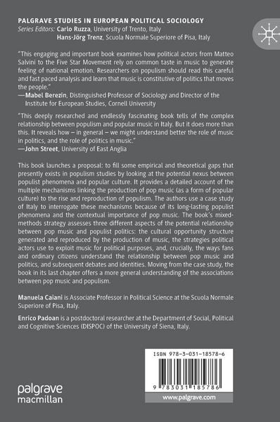 Produktbild: Populism and (Pop) Music