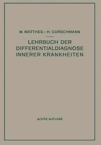 Produktbild: Lehrbuch der Differentialdiagnose innerer Krankheiten