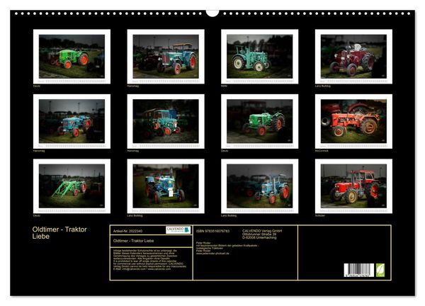 Produktbild: Oldtimer - Traktor Liebe (Wandkalender 2026 DIN A2 quer), CALVENDO Monatskalender
