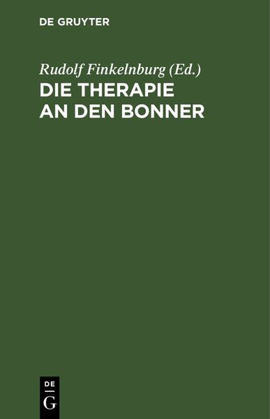 Produktbild: Die Therapie an den Bonner Universit&auml;tskliniken