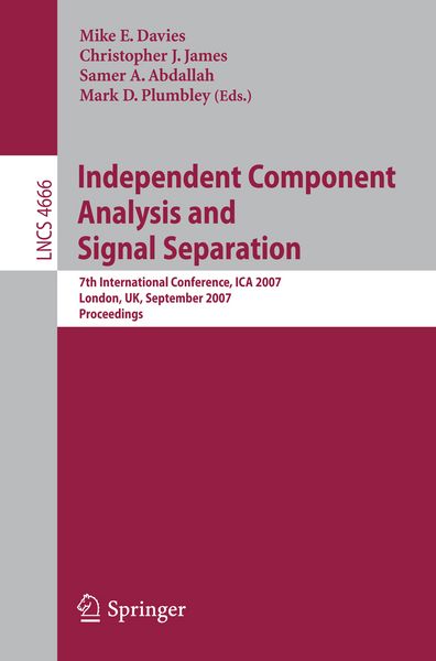 Produktbild: Independent Component Analysis and Signal Separation
