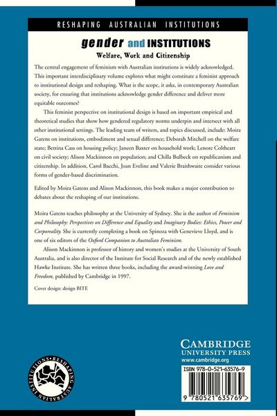Produktbild: Gender and Institutions