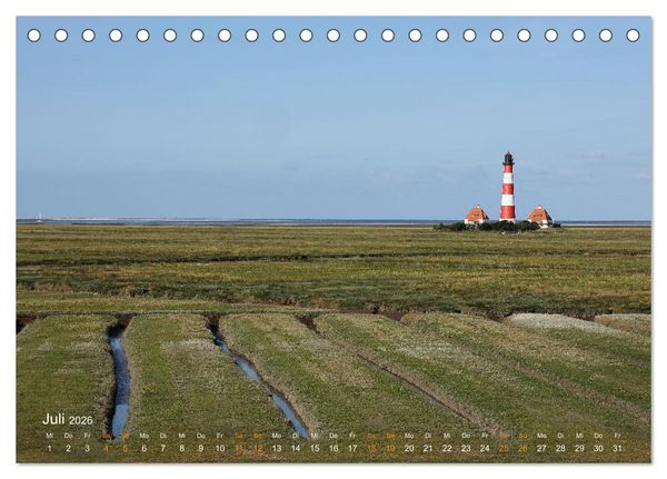 Produktbild: K&uuml;stengl&uuml;ck - Ein fotografischer Streifzug entlang der Nordsee (Tischkalender 2026 DIN A5 quer), CALVENDO Monatskalender