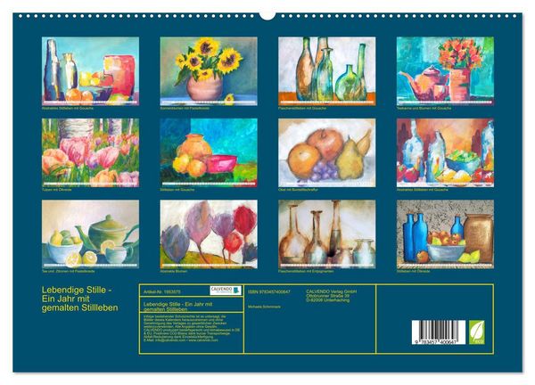 Produktbild: Lebendige Stille - Ein Jahr mit gemalten Stillleben (hochwertiger Premium Wandkalender 2026 DIN A2 quer), Kunstdruck in Hochglanz