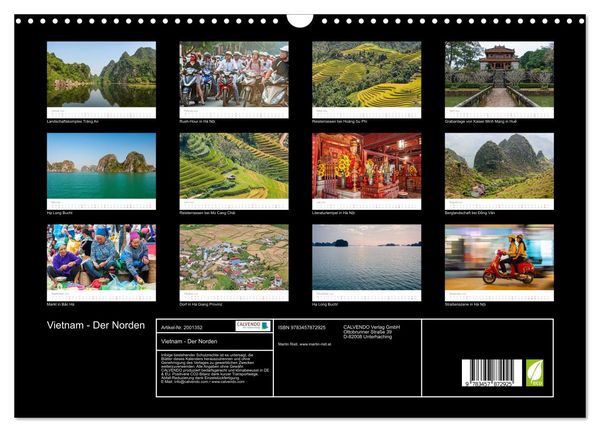 Produktbild: Vietnam - Der Norden (Wandkalender 2026 DIN A3 quer), CALVENDO Monatskalender