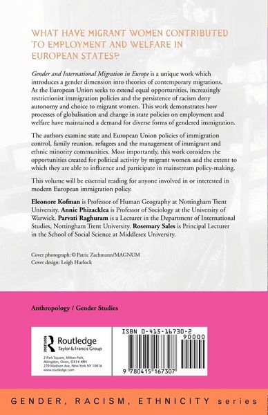Produktbild: Gender and International Migration in Europe