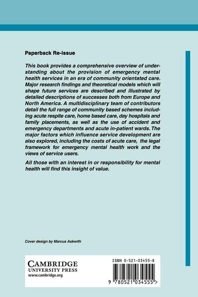 Produktbild: Emergency Mental Health Services in the Community