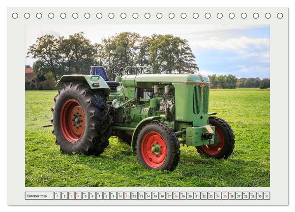 Produktbild: Alte Sch&auml;tzchen - Traktoren (Tischkalender 2026 DIN A5 quer), CALVENDO Monatskalender