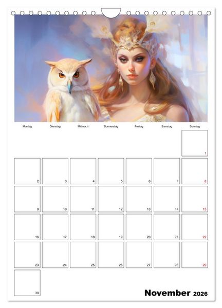 Produktbild: Der g&ouml;ttliche Planer. Aquarelle von antiken griechischen G&ouml;ttern (Wandkalender 2026 DIN A4 hoch), CALVENDO Monatskalender