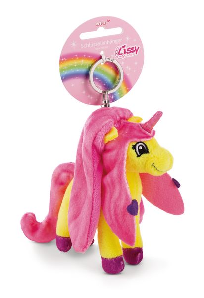 Produktbild: NICI - Schl&uuml;sselanh&auml;nger Lissy PONY Einhorn Dilara 10cm gelb-pink