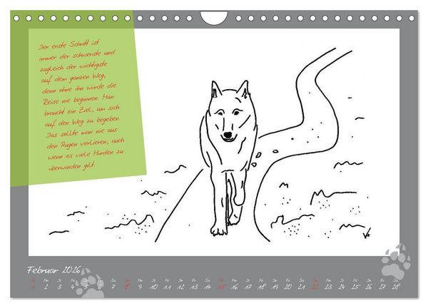 Produktbild: Der kleine GROSSE Wolf - Kalender (Wandkalender 2026 DIN A4 quer), CALVENDO Monatskalender