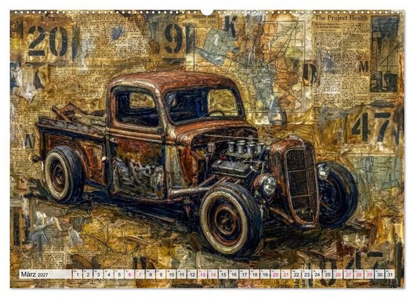 Produktbild: Patina und PS (hochwertiger Premium Wandkalender 2027 DIN A2 quer), Kunstdruck in Hochglanz