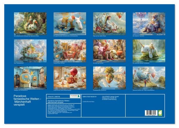 Produktbild: Paradoxe fantastische Welten - M&auml;rchenhaft verspielt (Wandkalender 2026 DIN A2 quer), CALVENDO Monatskalender